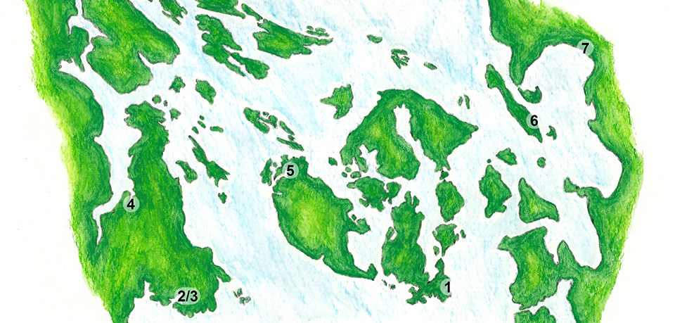 Victoria and the Saanich cruise map